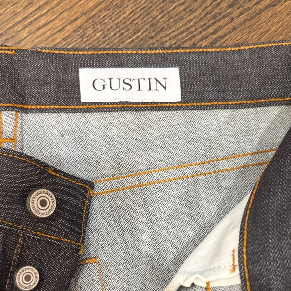 Gustin Men's Dark Indigo Straight Jeans - Picture 4 of 6